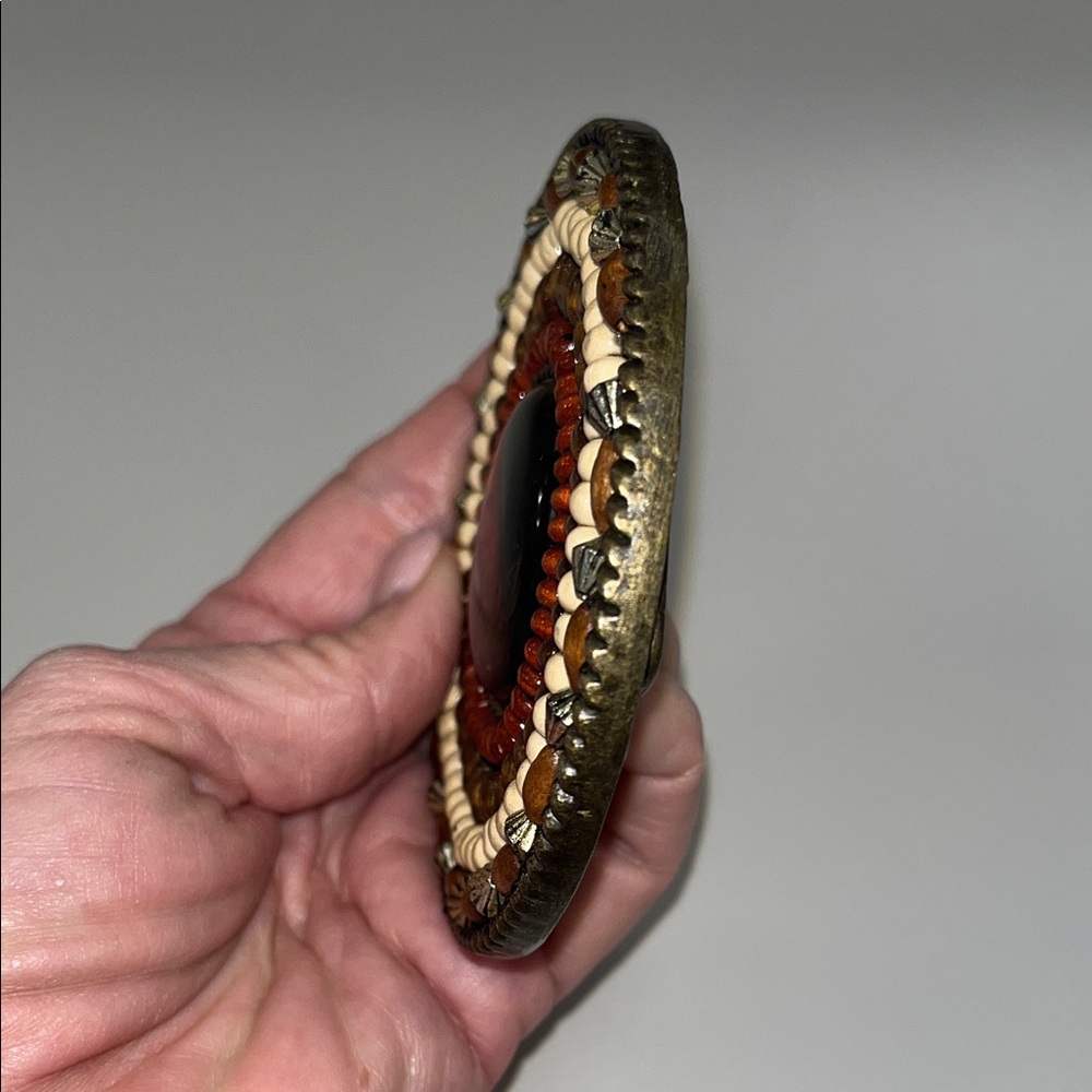 Source Unknown Multicolor Earthy Beaded Belt Buck… - image 3